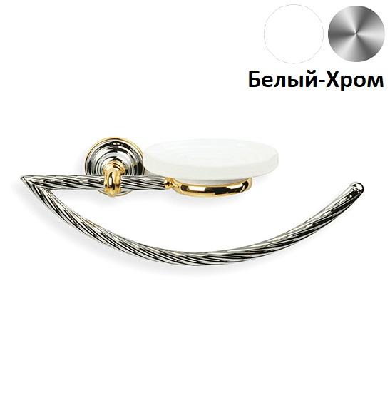 Полотенцедержатель + мыльница Stil Haus Giunone Белый-Хром G 79 03