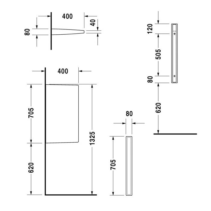 Перегородка для писсуара Duravit Starck 3 8500000000