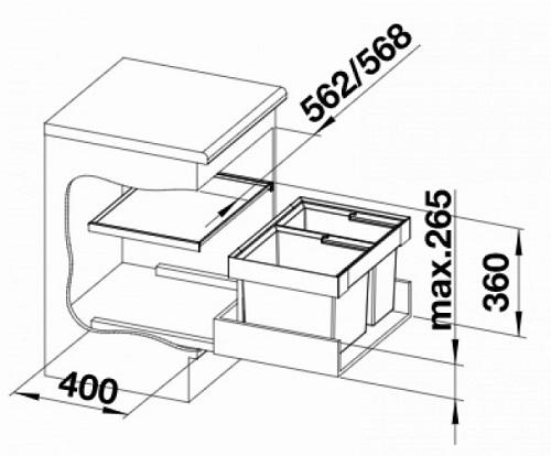 Мусорная система Blanco Flexon II XL 60/3 521473