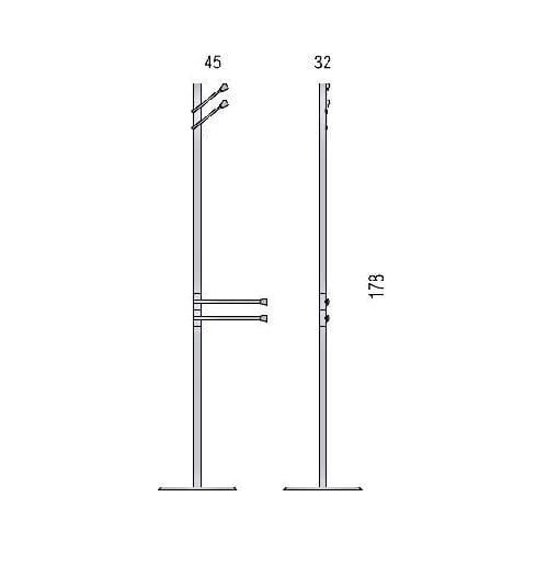 Вешалка Colombo Design Isole Piantane B9412.000 178 см