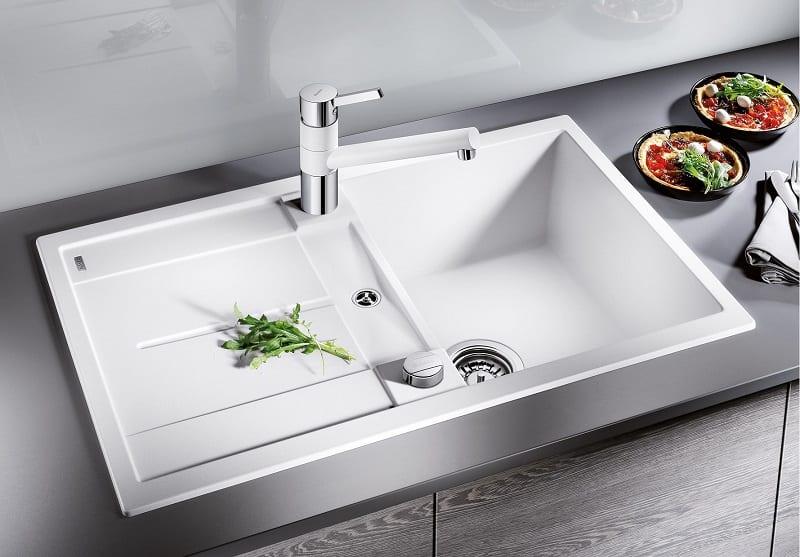 Мойка кухонная Blanco Metra 45S-F Белый 519083 77х49