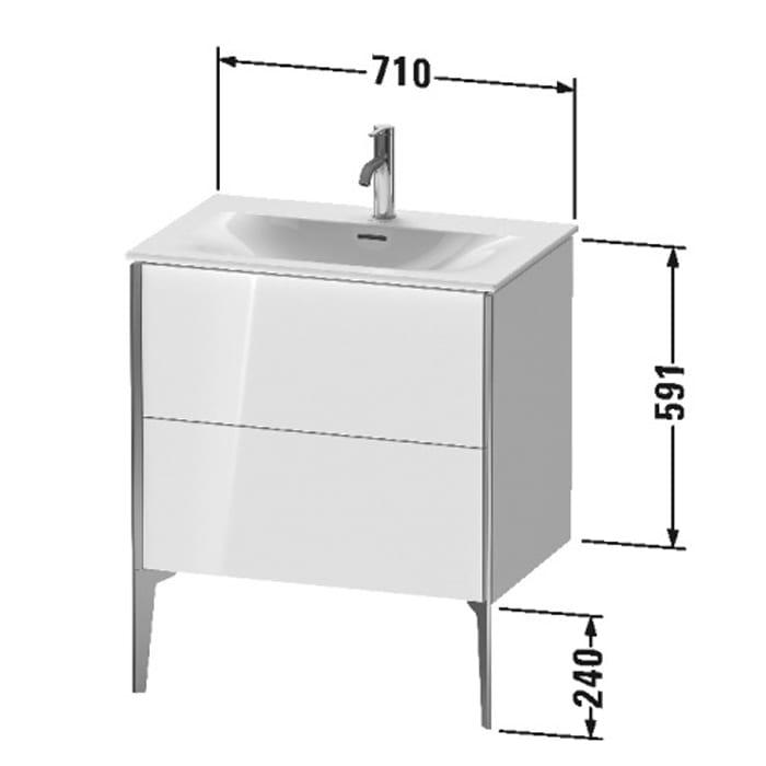 Тумба подвесная Duravit XViu XV43010B122 71x48