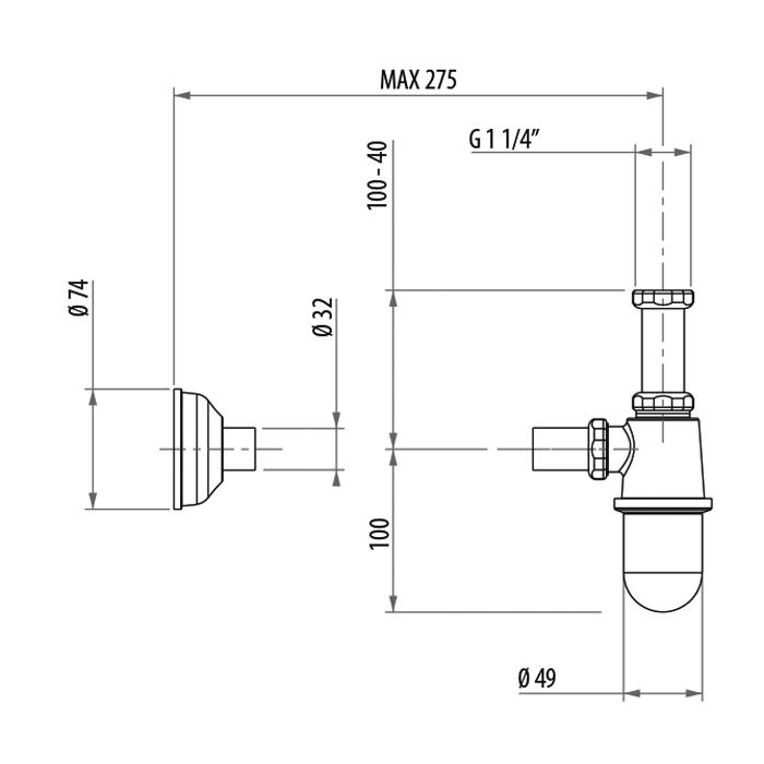 Сифон Gattoni Accessori 0152/00C0 cr