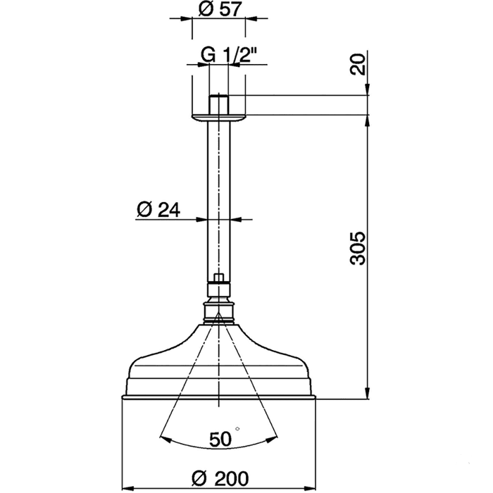 Верхний душ Cisal Shower DS01341021