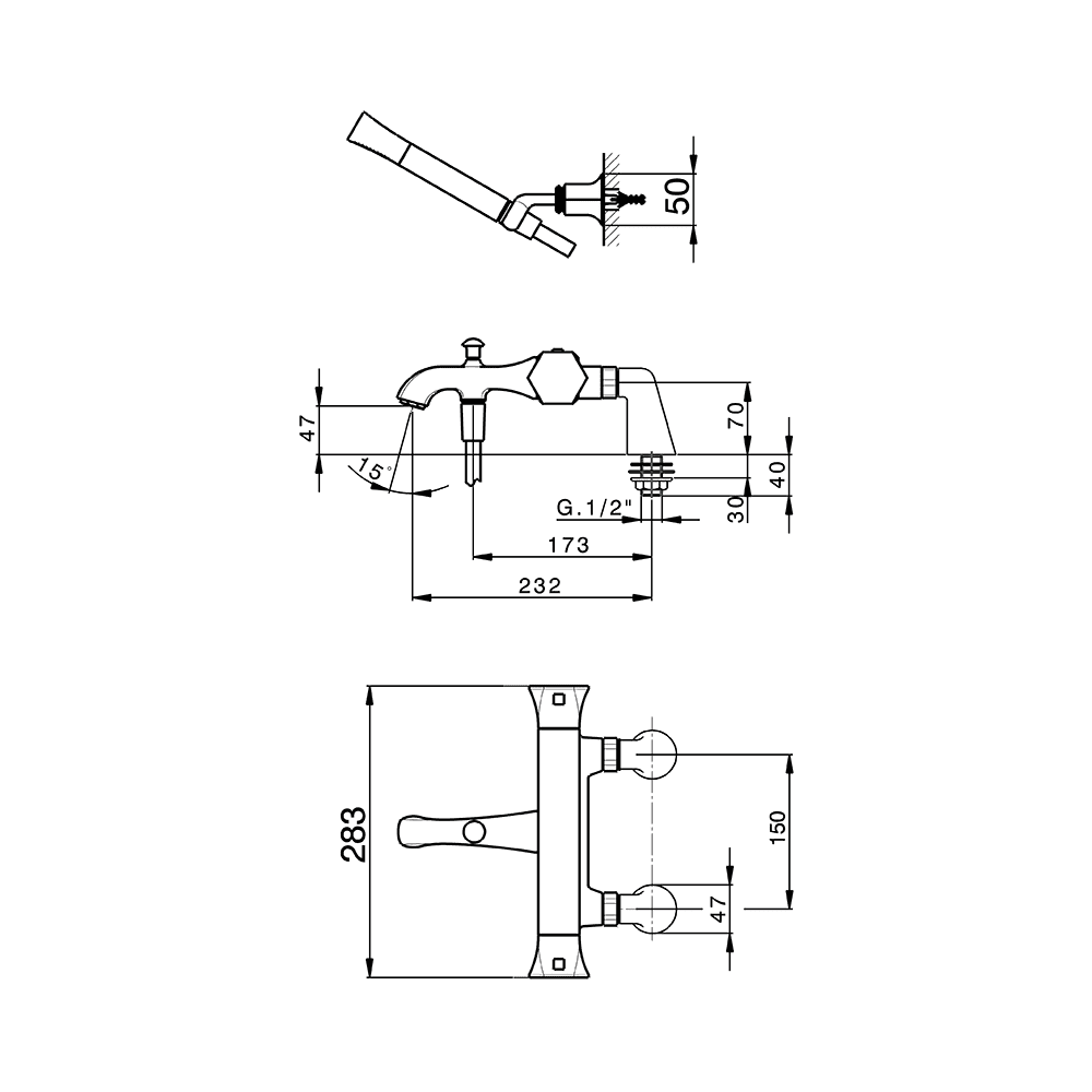 Смеситель для ванны Cisal Cherie CED2801024