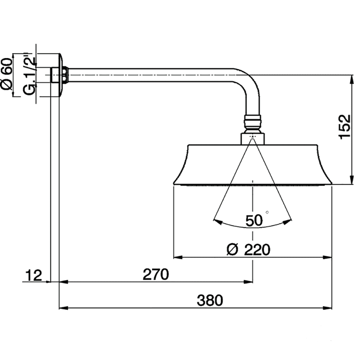 Верхний душ Cisal Shower DS01327024