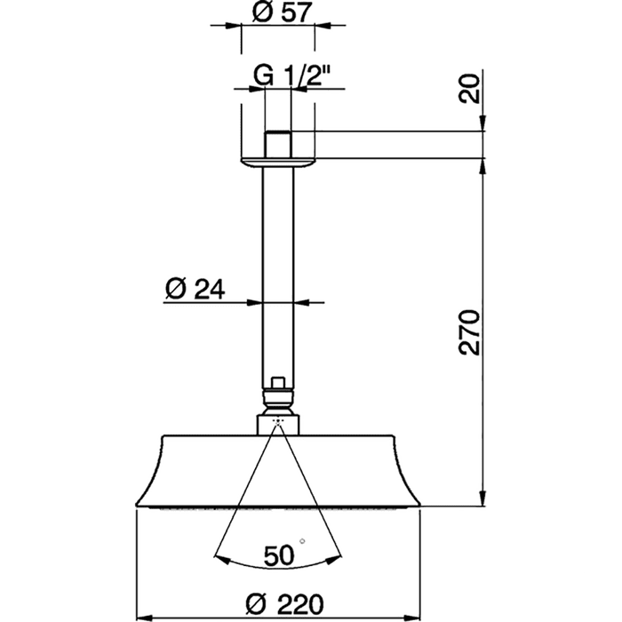 Верхний душ Cisal Shower DS01328024