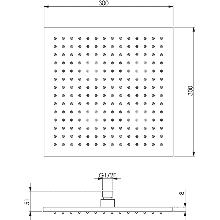 Верхний душ Cisal Shower DS01634021