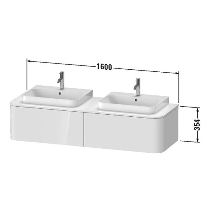 Тумба подвесная Duravit Happy D.2 Plus HP4946B2222 160x55