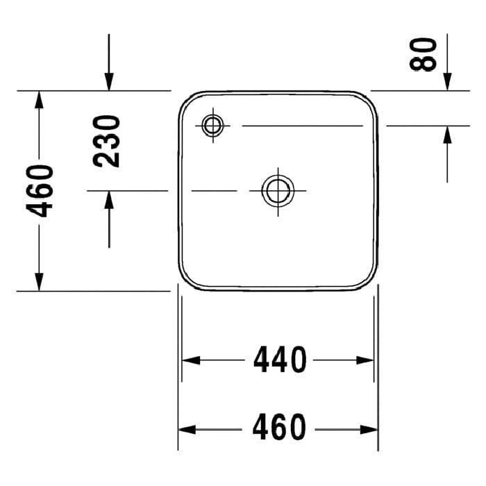 Раковина накладная Duravit Starck 1 2322460000 46x46