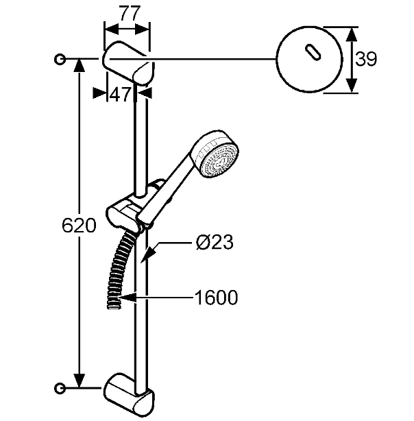 Душевой гарнитур Kludi Zenta 6073005-00