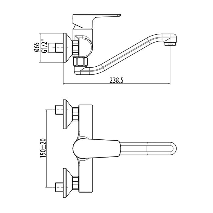 Смеситель для раковины Gattoni H2Omix3000 3062/30C0cr