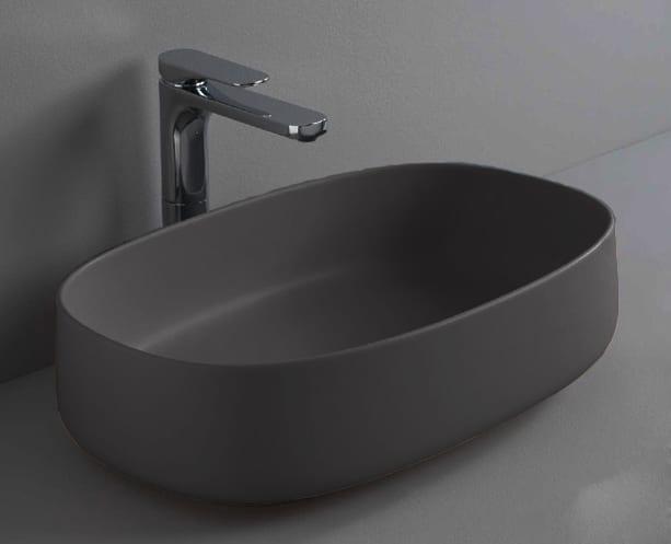 Раковина накладная Artceram Cognac COL003 15 00 grigio oliva 55х35