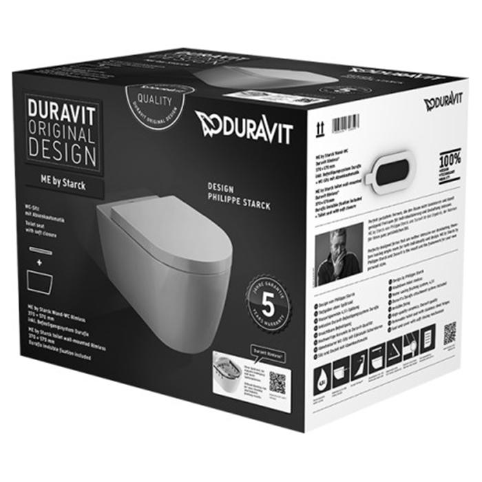 Комплект унитаз подвесной с сиденьем Duravit ME by Starck 45290900A1 57x37