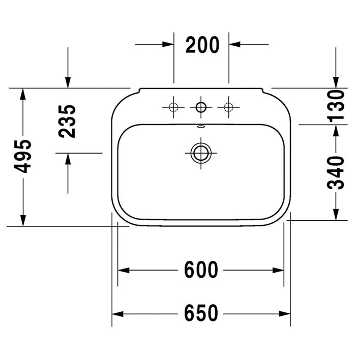 Раковина подвесная Duravit Happy D.2 2316650030 65x50