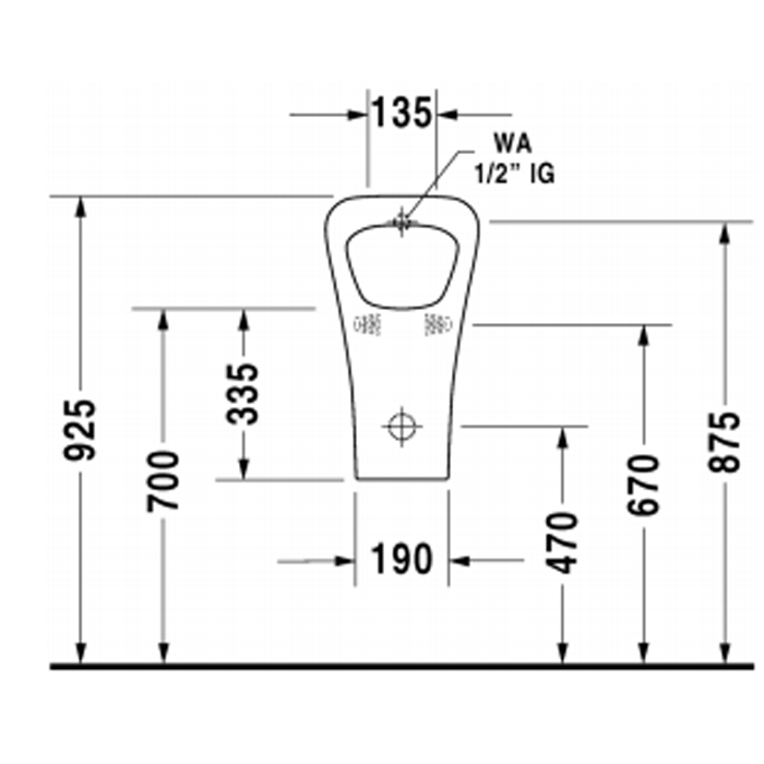 Писсуар Duravit DuraStyle 2804300000 34x30