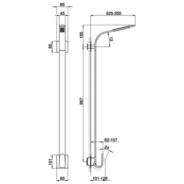 Душевая колона Cisal Kawa KA00400041