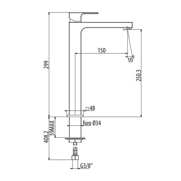 Смеситель для душа Gattoni Termostatici TS994/22C0cr