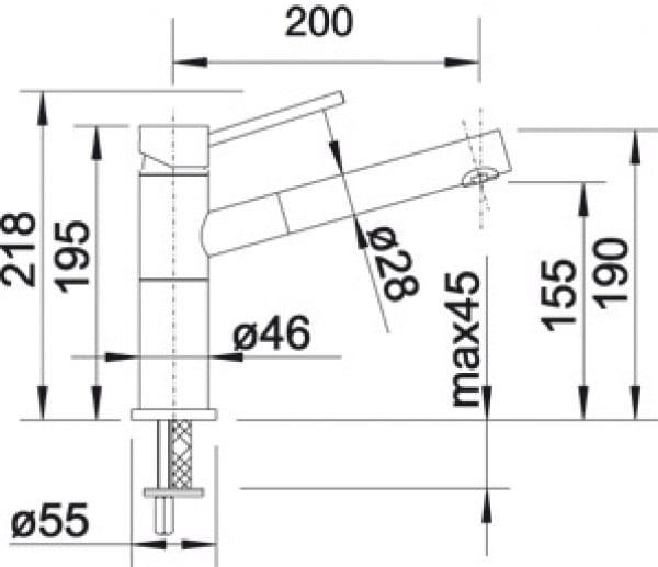 Смеситель для кухни Blanco Alta-S Compact 515122
