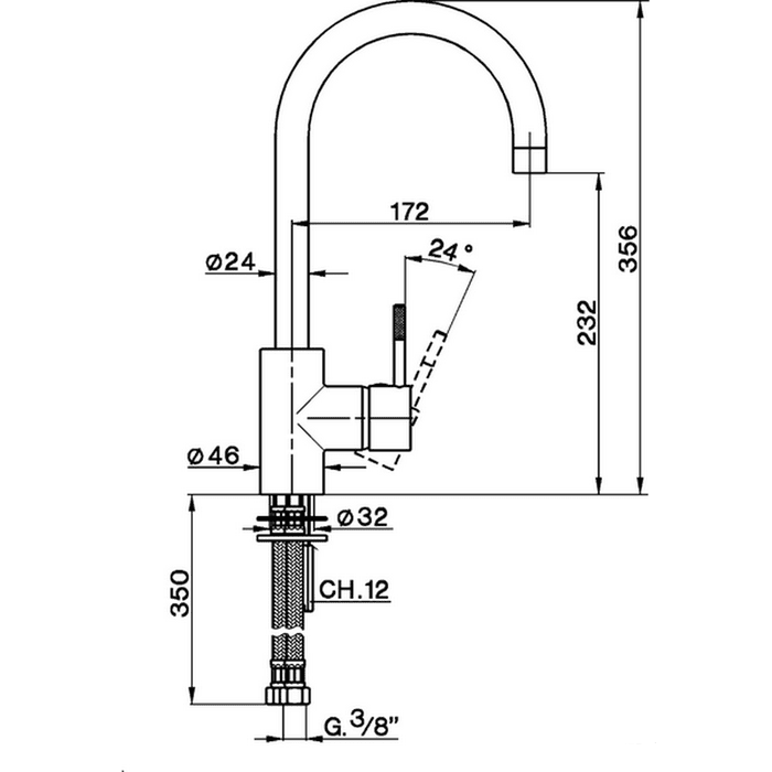 Смеситель для раковины Cisal Kitchen LS00053021