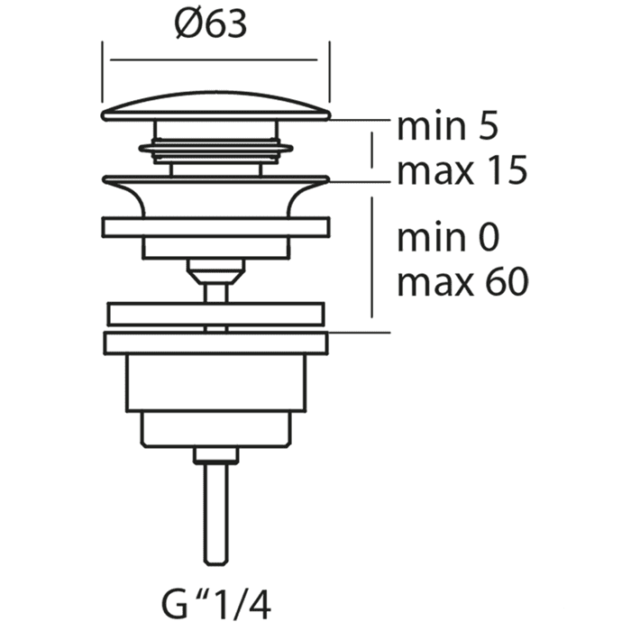 Донный клапан Cisal Complementi ZA001621D1