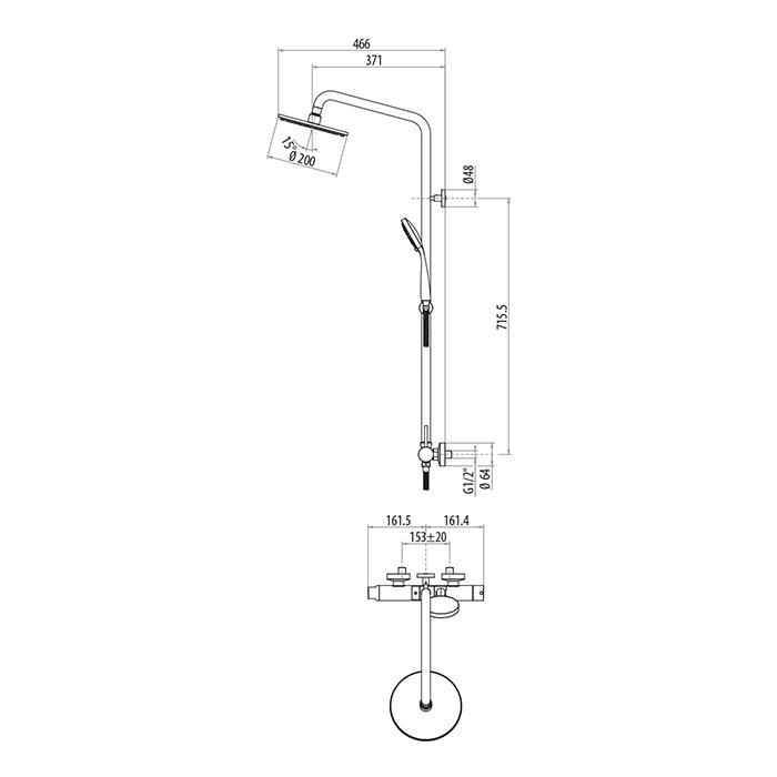 Душевая стойка Gattoni Programma Doccia KIT/MC70C0