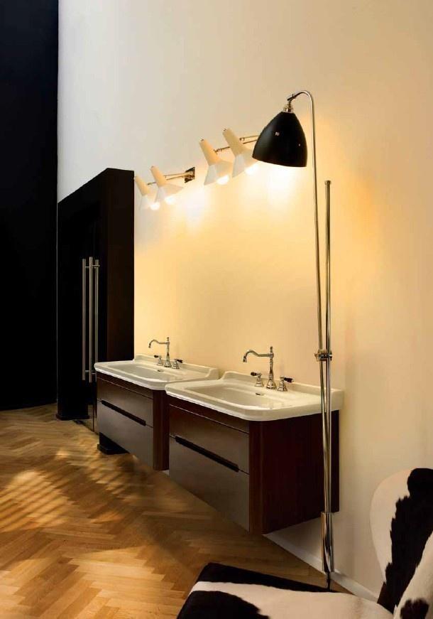Раковина подвесная Kerasan Waldorf 4144K1*1 bi/cr 120х55