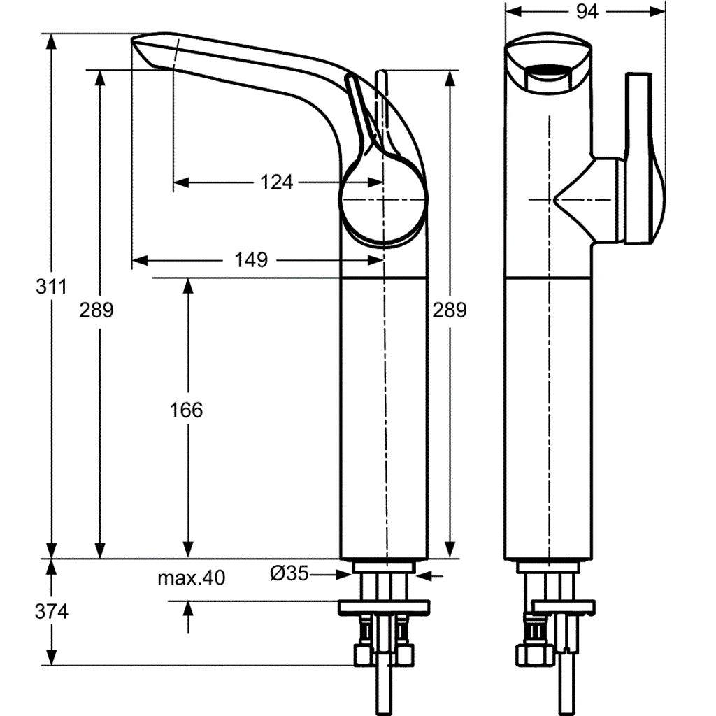 Смеситель для раковины Ideal Standard Melange A4266AA