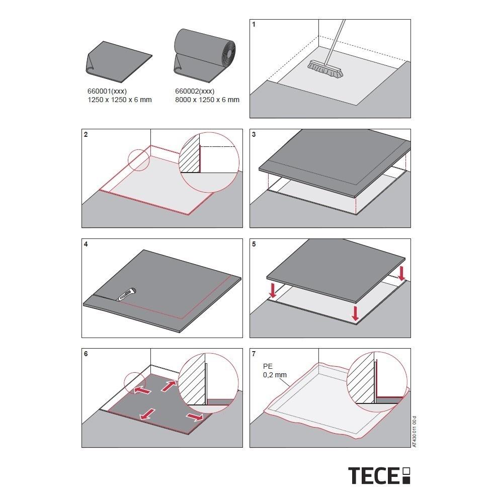 Звукоизоляционный мат Tece Drainbase S660001
