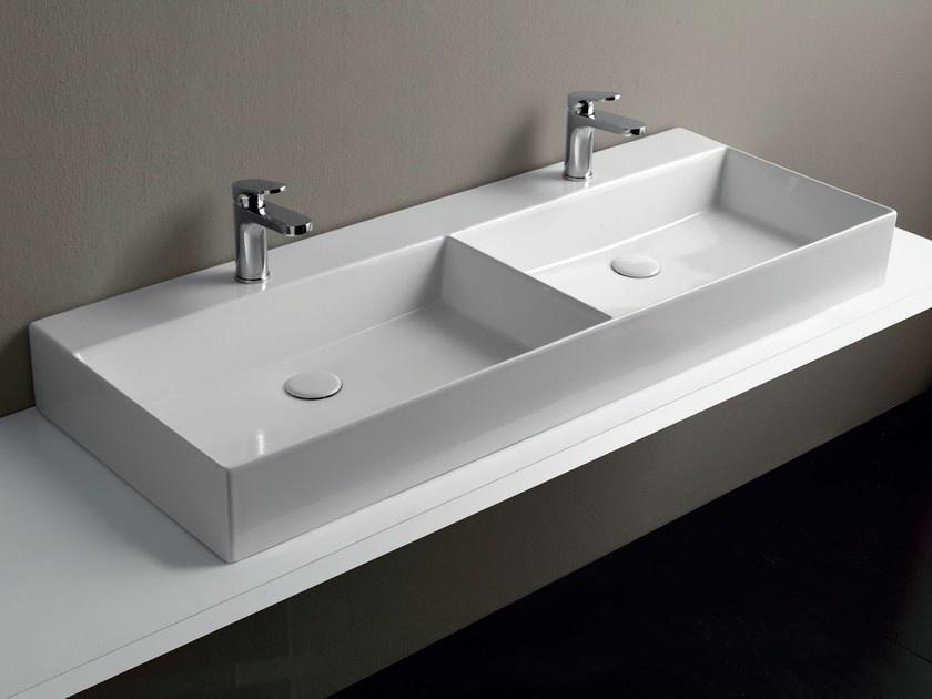 Раковина подвесная/накладная Azzurra Elegance ELLP12245DQ0BI/(EQA122 2V bi)*0 122х45