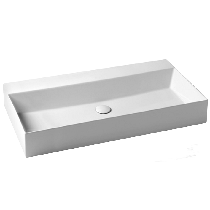 Раковина подвесная/накладная Azzurra Elegance Squared ELLP080450QMBI/(EQA80M bi)*0 81х46