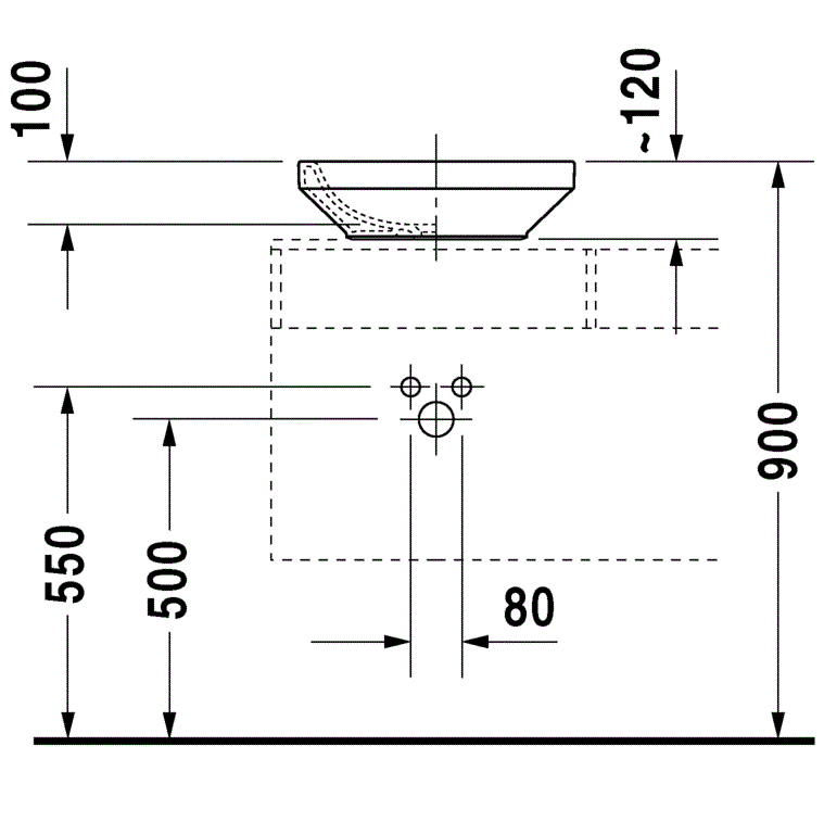 Раковина накладная Duravit DuraStyle 0349430000 43x43