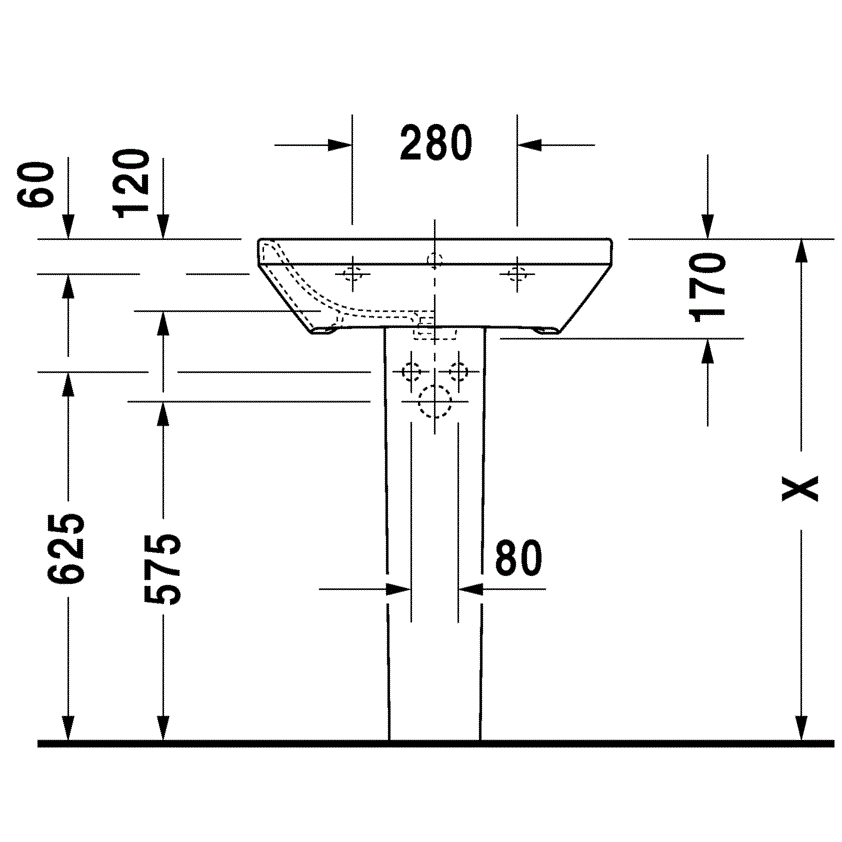 Раковина подвесная Duravit DuraStyle 2319600030 60x44
