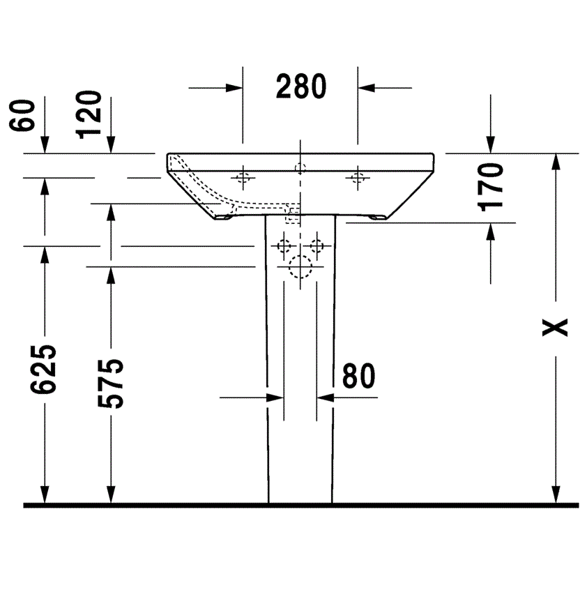 Раковина подвесная Duravit DuraStyle 2319650030 65x44