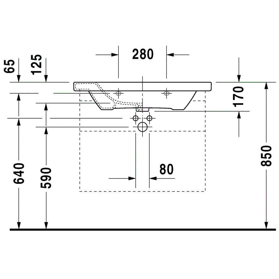 Раковина для мебели Duravit DuraStyle 2320800000 80x48