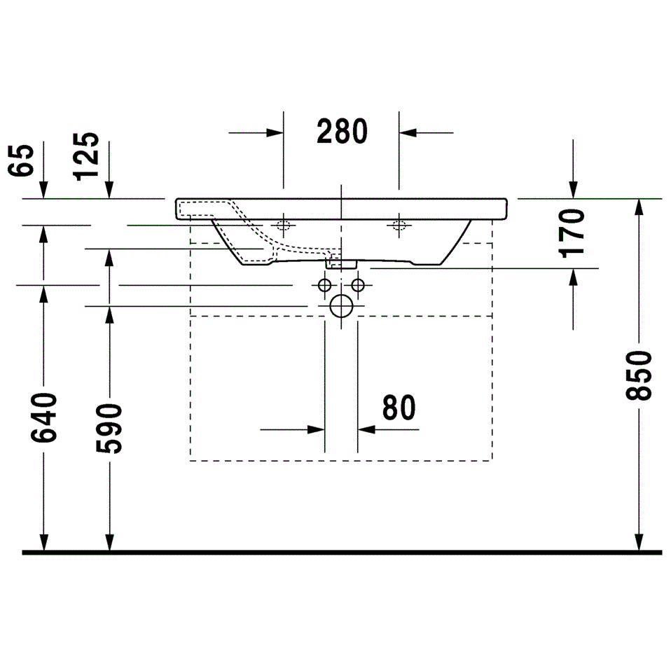 Раковина для мебели Duravit DuraStyle 2320800030 80x48