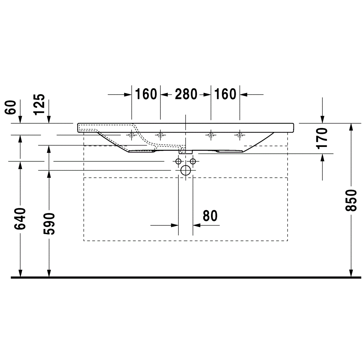 Раковина для мебели Duravit DuraStyle 2320120000 120x48