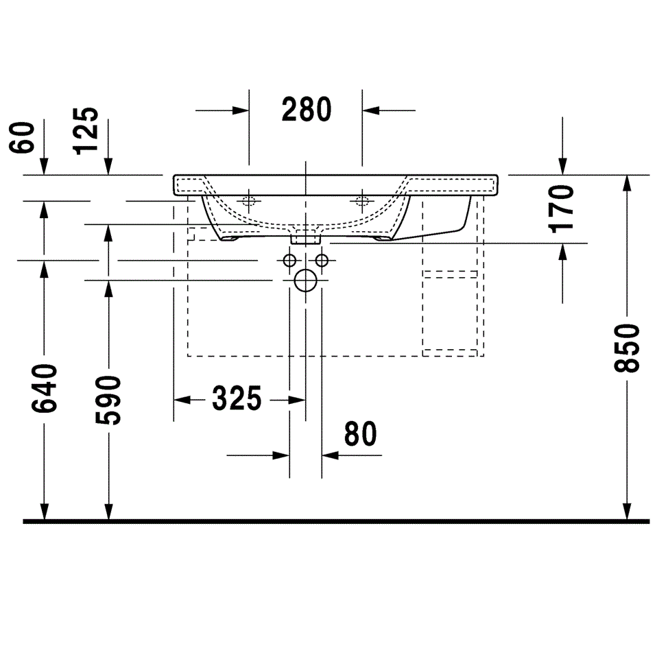 Раковина для мебели Duravit DuraStyle 2325800044 80x48