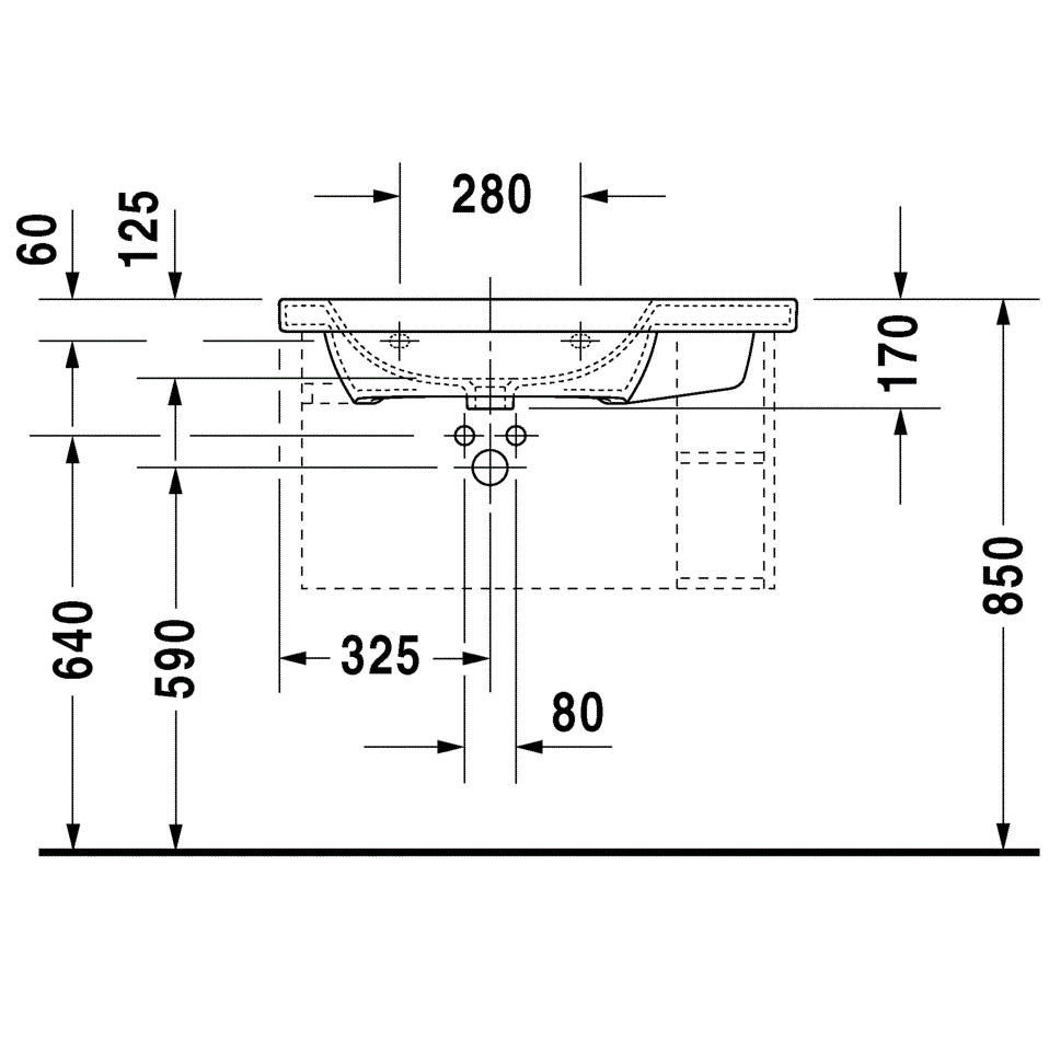 Раковина для мебели Duravit DuraStyle 2325800060 80x48