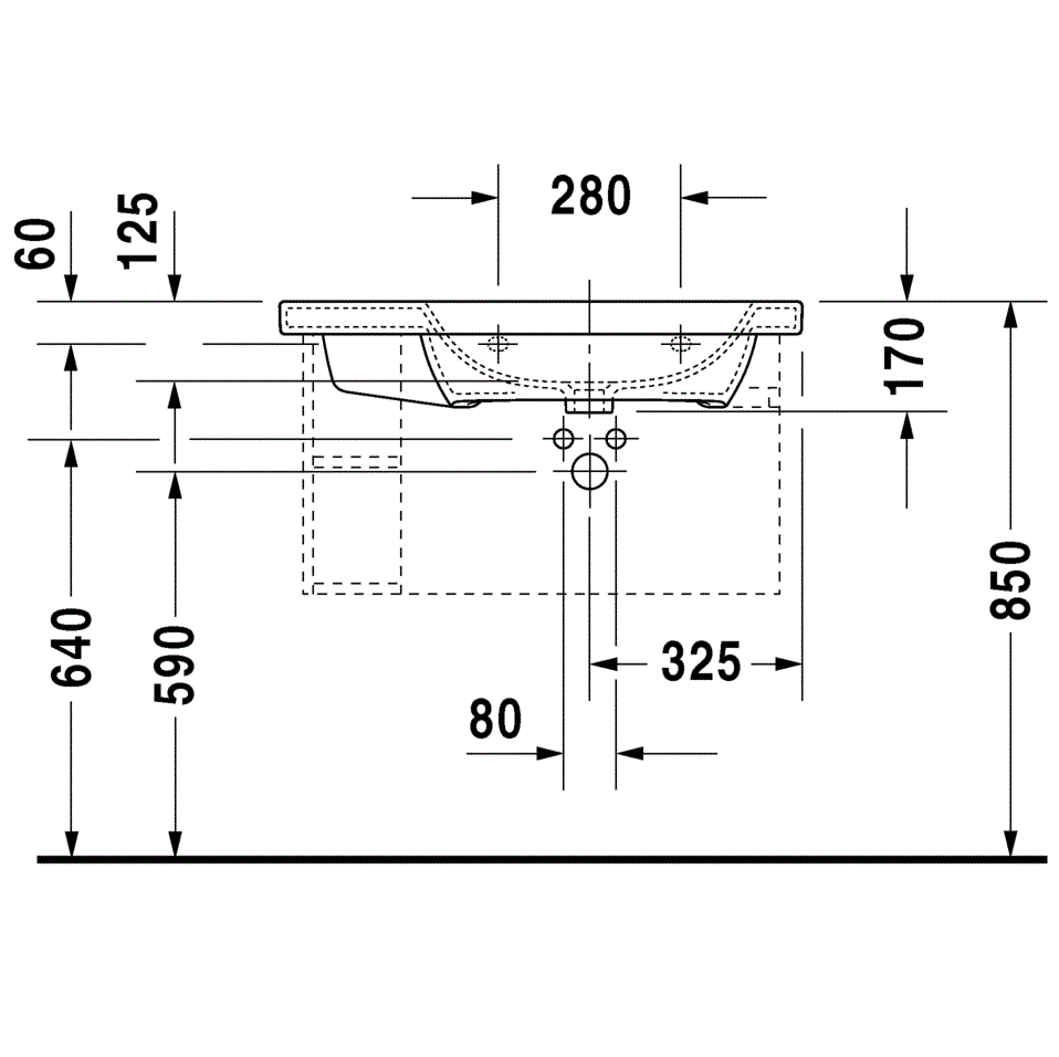 Раковина для мебели Duravit DuraStyle 2326800060 80x48