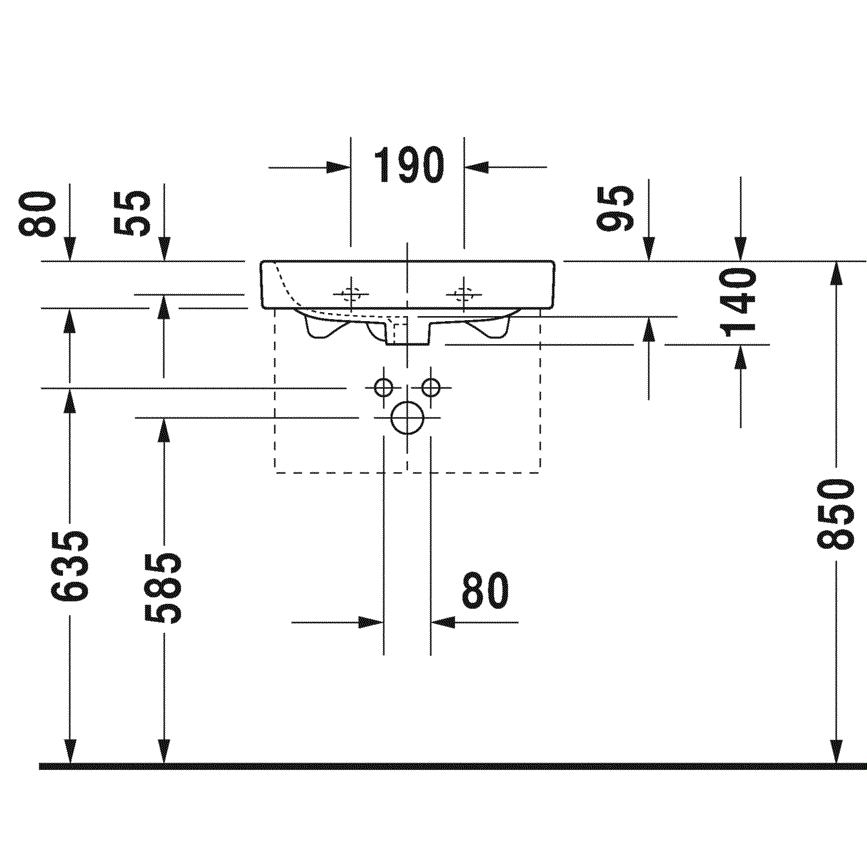 Раковина подвесная Duravit Happy D.2 0710500060 50x36
