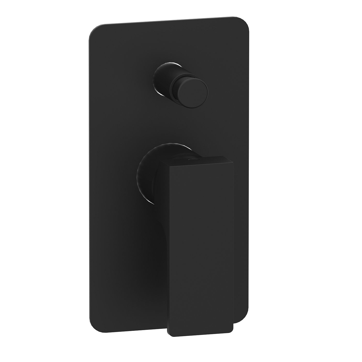 Смеситель для ванны и душа Remer Absolute Matt Black AU09NO (чёрный матовый), скрытая часть в комплекте