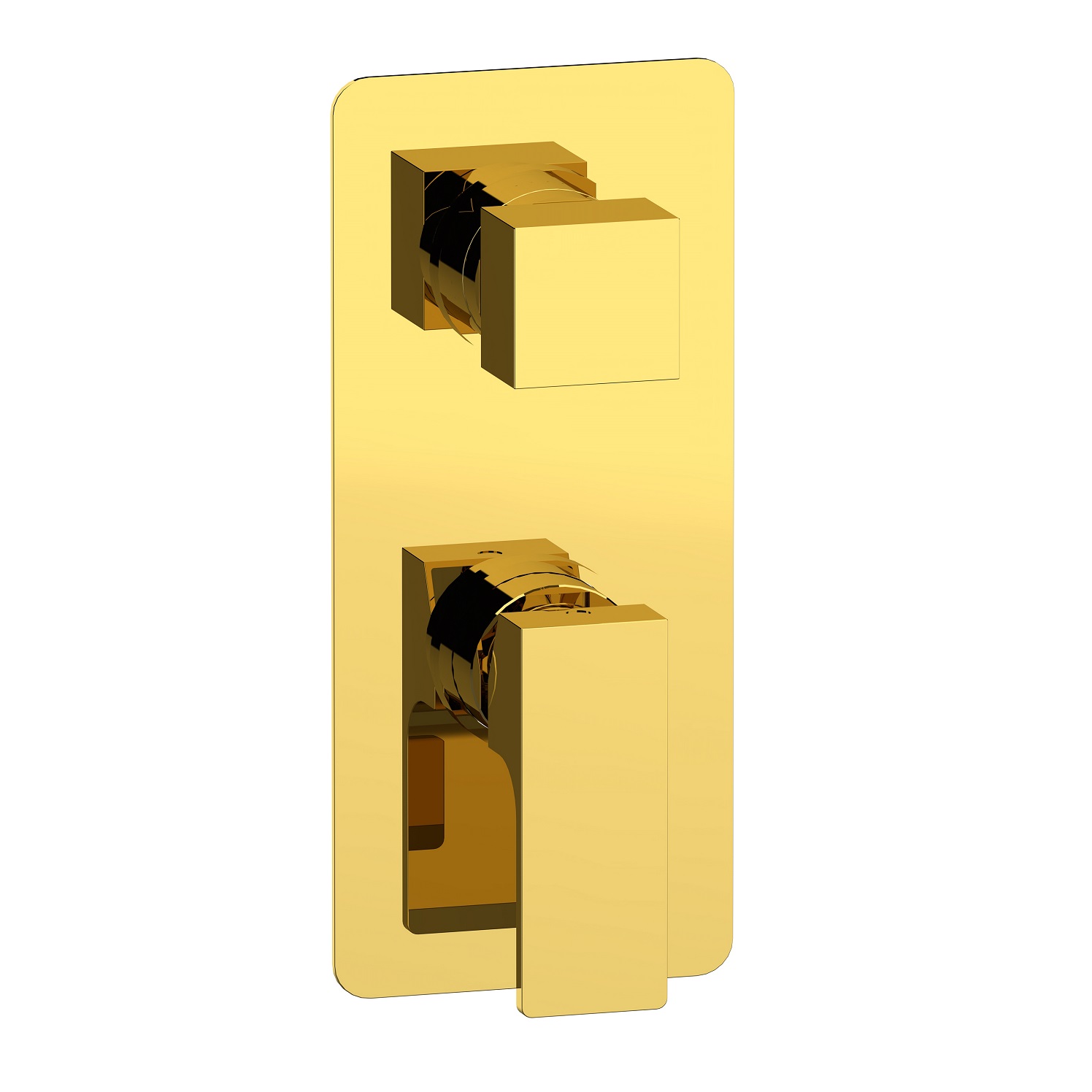 Смеситель для ванны и душа Remer Absolute Shiny Gold AU93DO (золото глянцевое), 3 потока, скрытая часть в комплекте