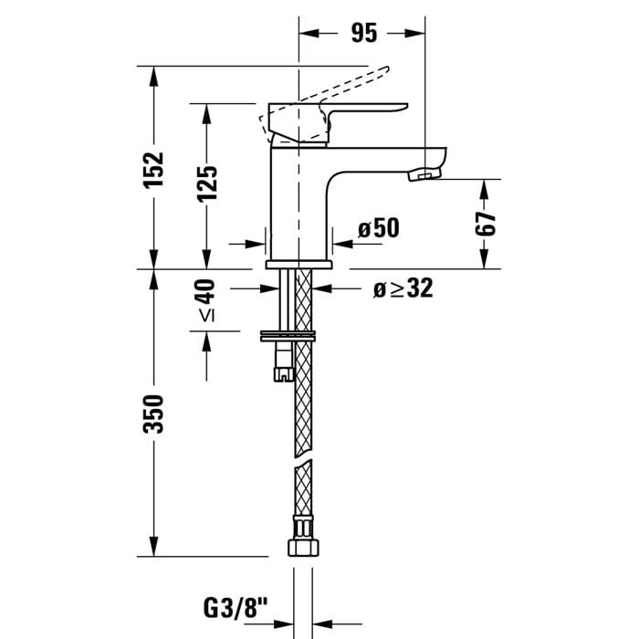Смеситель для раковины Duravit A.1 A11010002010