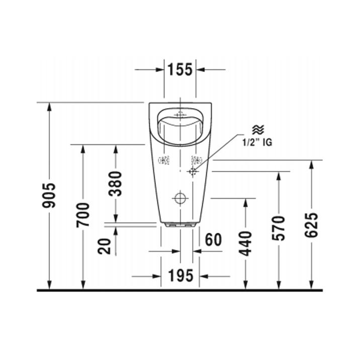 Писсуар Duravit ME by Starck 2809312093 35x30
