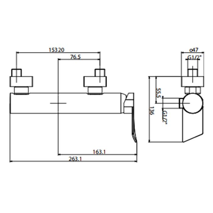 Смеситель для душа Gattoni Soffio 8125/81C0cr