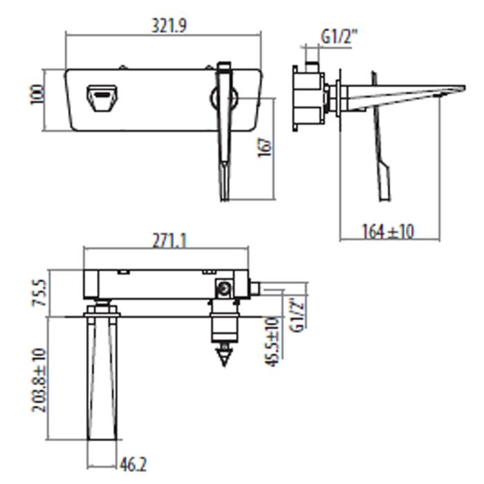 Смеситель для раковины Gattoni Ely 4635/46C0