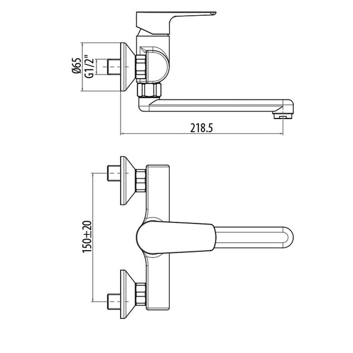 Смеситель для раковины Gattoni H2Omix3000 3060/30C0cr