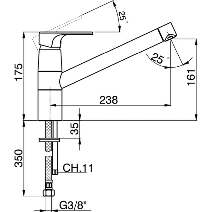Смеситель для раковины Cisal Kitchen A300258521