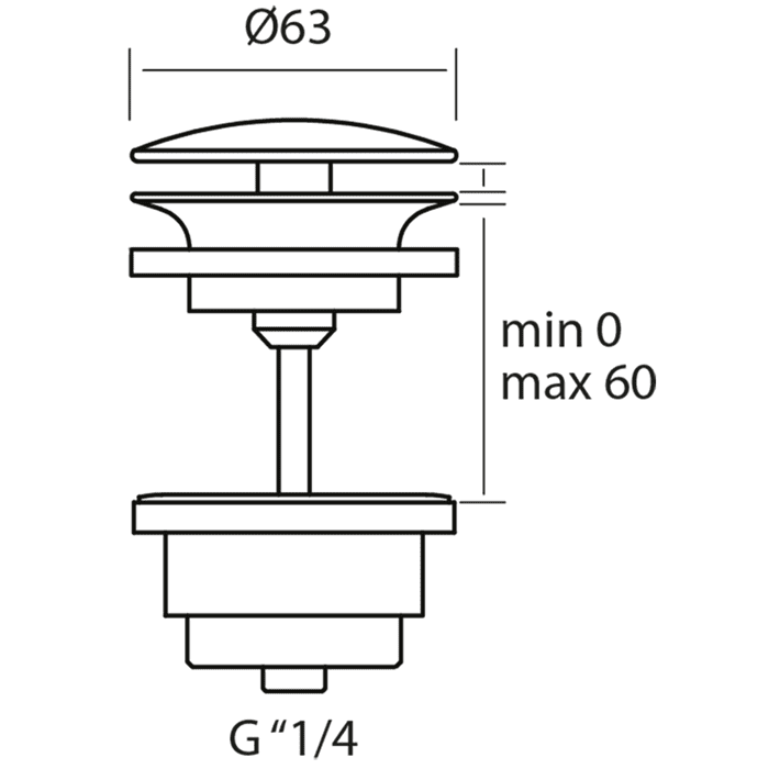 Донный клапан Cisal Complementi ZA001612D1